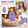 thumbnail image 1 of Number Birthday Candle, Glitter Rhinestone Crown, 1 Piece,Suitable for Kids Birthday Party Cake Decoration, 1 of 5