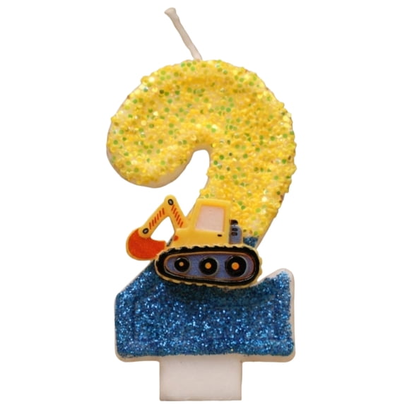 Number Birthday Candles, Happy Birthday Cake Topper, Creative Cartoon Digital Candle for Party Decoration, Number 2 S2