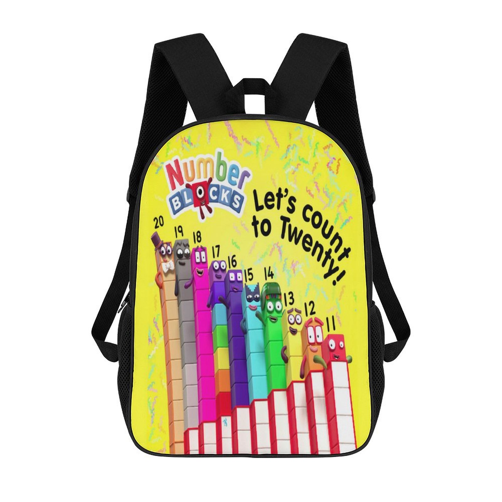 Backpack Cut Numbers Number Block Backpack 3D Print Cartoon Anime Backpacks Travel Backpack ...