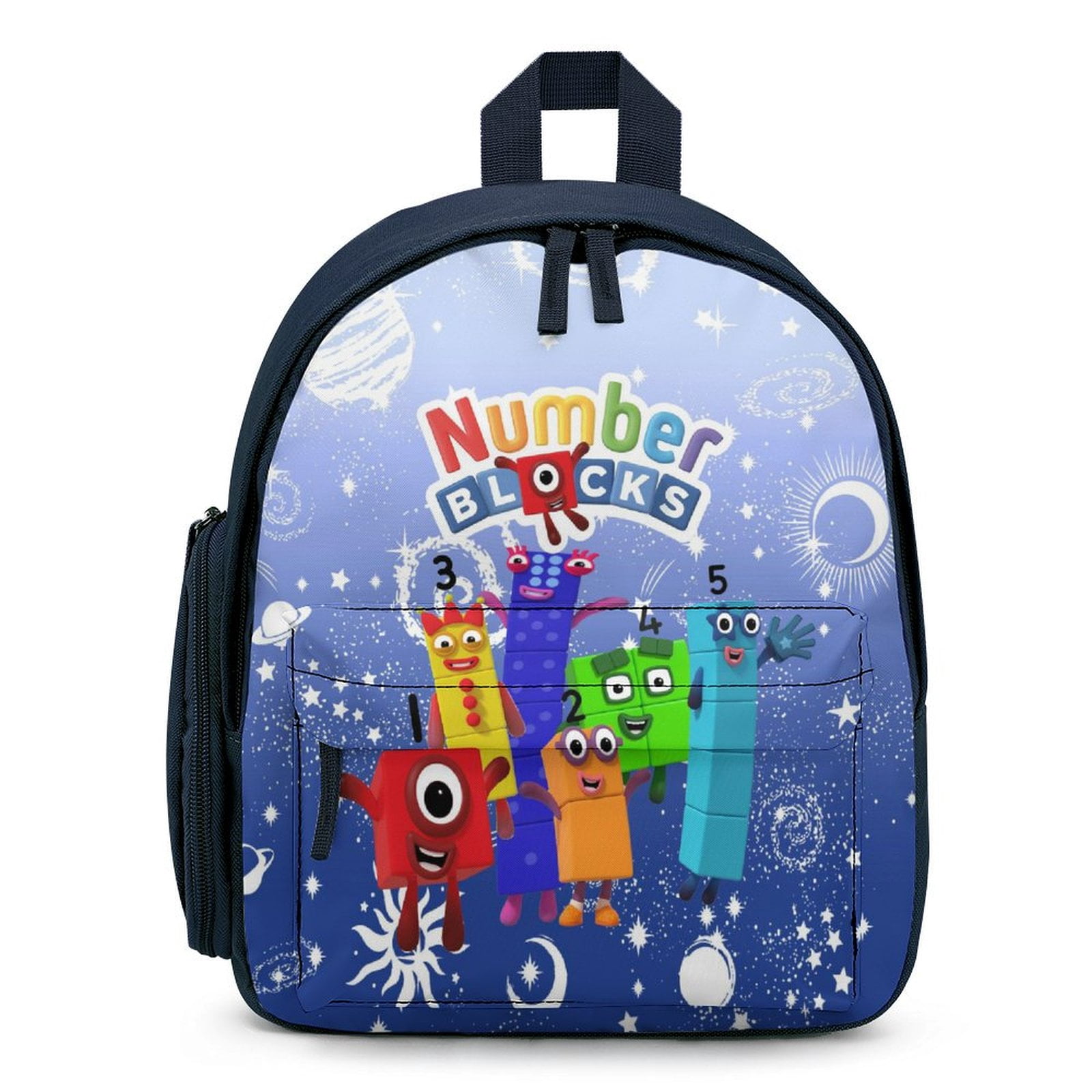 Backpack Cut Numbers Number Block Pre Backpack with Chest Strap Small Backpack Bookbag for ...