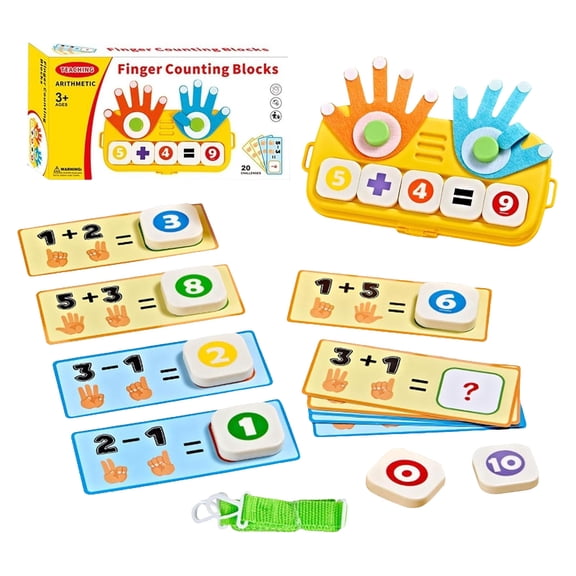Number Blocks Toys with Storage Strap, Preschool Learning Educational Montessori Math Games for Kids Ages 3+, Travel Toys for Birthday Gift for Boys Girls