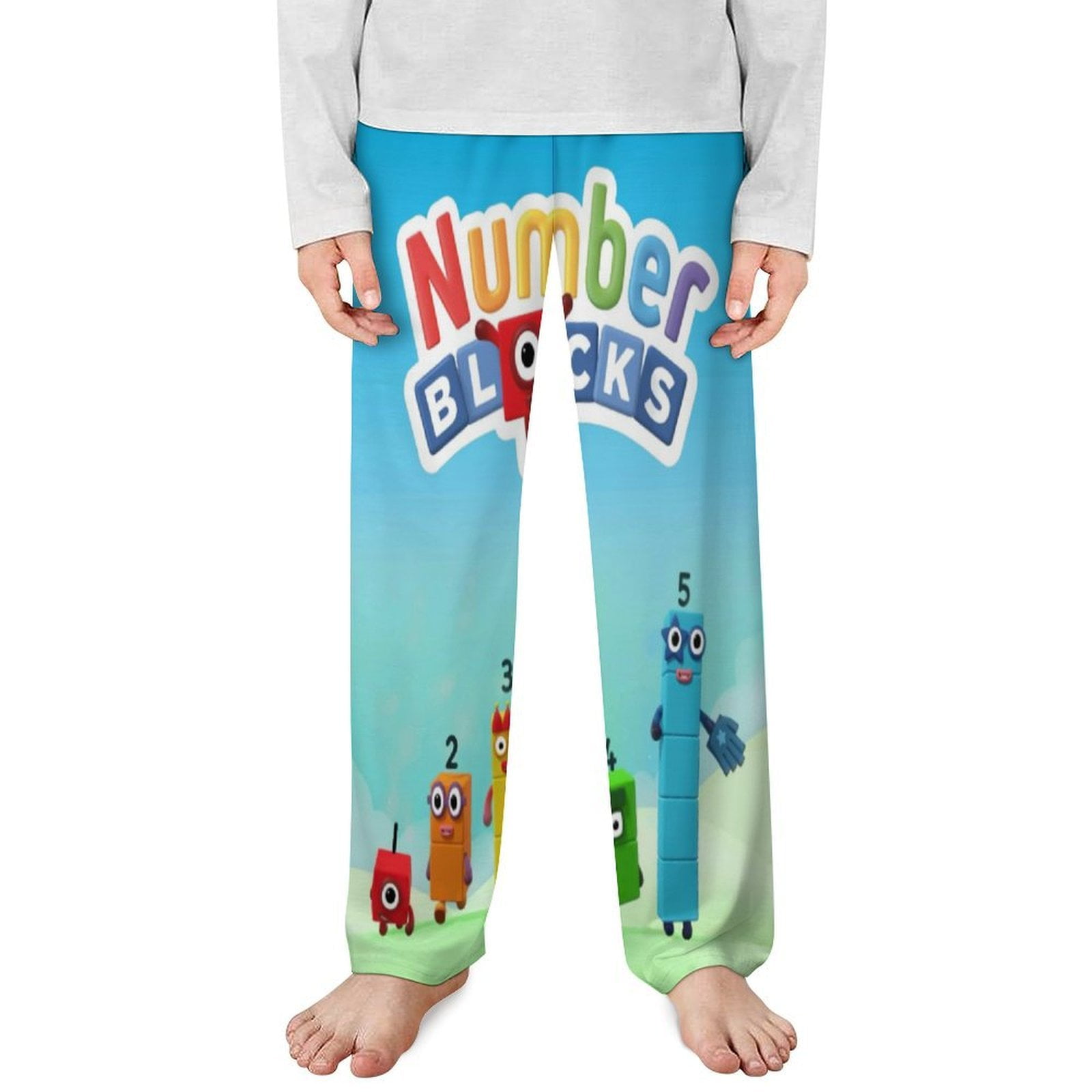 Number Cartoon Show Block Pajama Pants Cartoon Casual Lounge PJ Bottoms ...