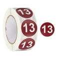 thumbnail image 1 of Number Circle Stickers Round Color Coded Self-Adhesive Labels Dark Brown, 1 of 7