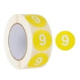 thumbnail image 1 of Number Circle Stickers Round Color Coded Self-Adhesive Labels Dark Yellow, 1 of 7