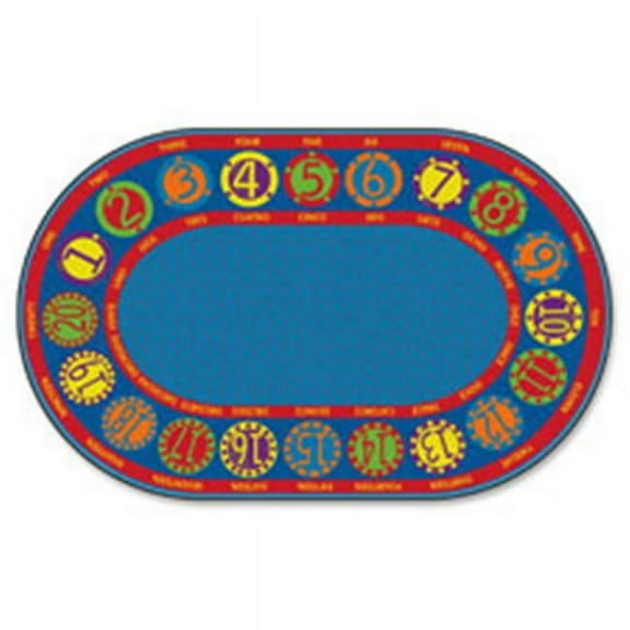 Number Circles Bilingual Rug - Multicolor