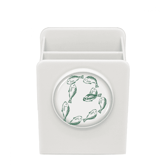 Number Combination Fish Letters Desk Pencil Holder Cup Pen Organizer