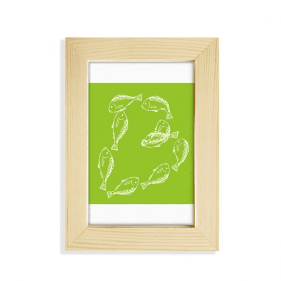 Number Combination Fish Letters Desktop Display Photo Frame Picture Art Painting 5x7 inch