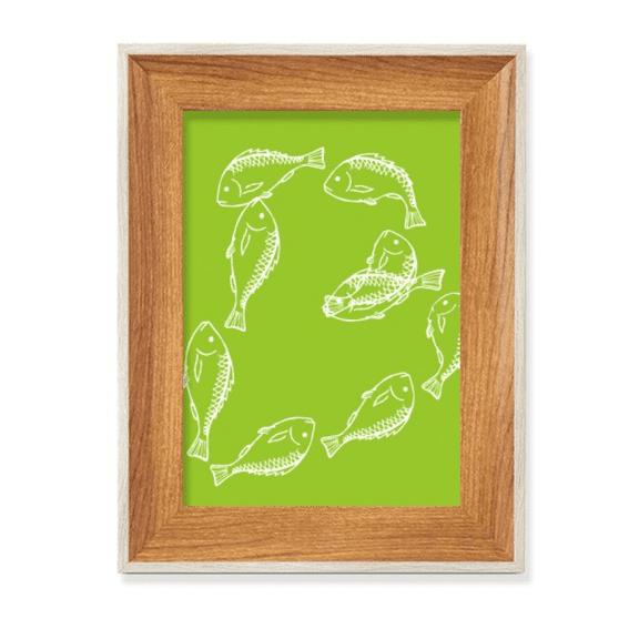 Number Combination Fish Letters Desktop Wooden Photo Frame Display Picture Art Painting Multiple Sets