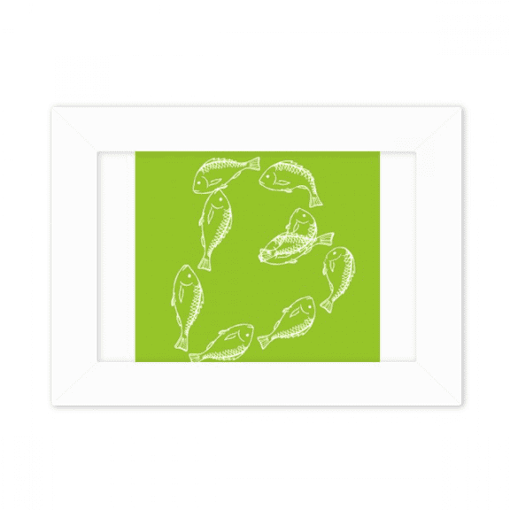 Number Combination Fish Letters Photo Mount Frame Picture Art Painting Desktop 5x7 inch