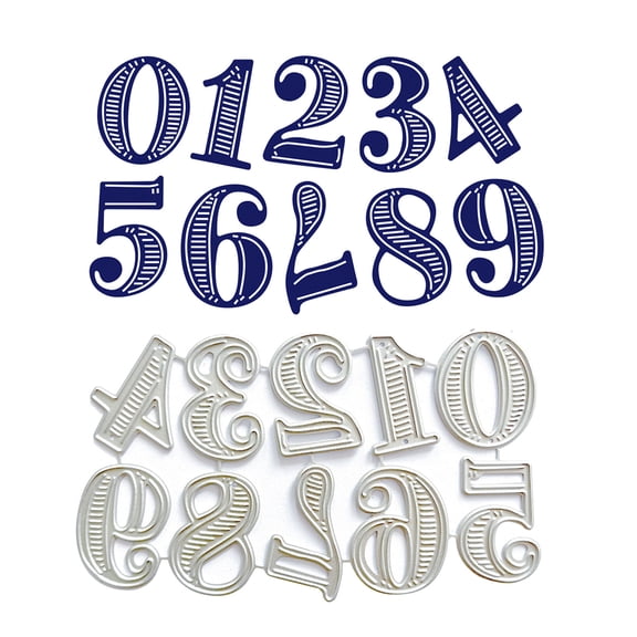 Number Cutting Dies Numbers Embossing Die Cuts Templates for Card Making Scrapbooking Papercraft Album Crafts