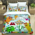 thumbnail image 1 of Number Duvet Cover Twin Size Set - Bedding Bedroom Decor, Comforter Cover & 1 Pillowcase 2 Pieces - Cartoon Number Theme Bedding Set with Zipper Cover, 1 of 4