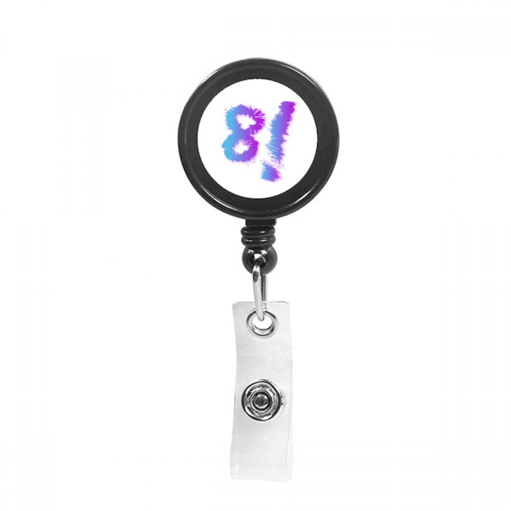 Number Eight Sighs Madness Retractable Keychain Badge Holder ID Badge