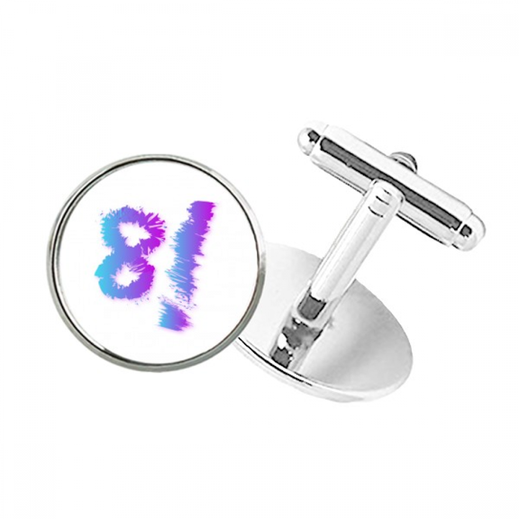 Number Eight Sighs Madness Round Button Cuff Clip Stud Cufflinks
