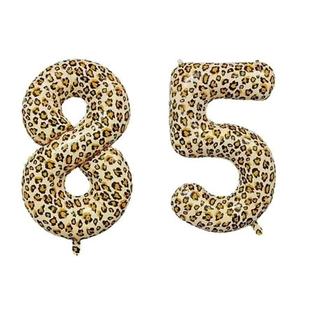 Number Eighty Five Balloon Leopard Print Number 85 Balloon 32" Large Festive Balloon