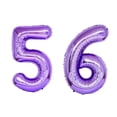 thumbnail image 1 of Number Fifty Six Balloon Purple Number 56 Balloon 32" Large Party Supply, 1 of 3