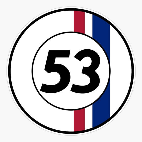 Number Fifty Three Racing Car Sticker