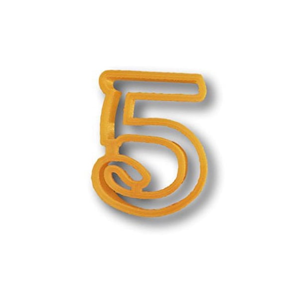 Number Five in Comic Font Cookie Cutter- Fast Shipping - Sharp Edges - Exceptional Quality