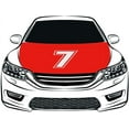 thumbnail image 1 of Number Flags Car Hood Cover 3.3X5FT/6X7FT 100% Polyester Engine Flag Elastic Fabrics Can be Washed Car Bonnet Banner (No.7, 6x7ft), 1 of 6
