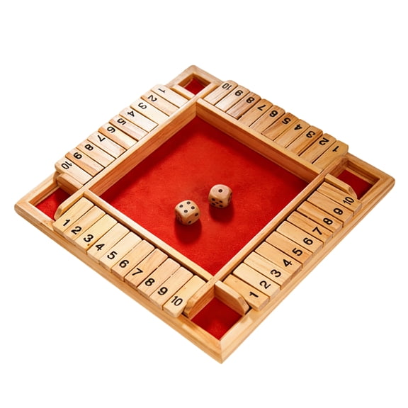 Number Flip Game Red Wooden Family Math Board Game For All Ages And Adults 1 Pack
