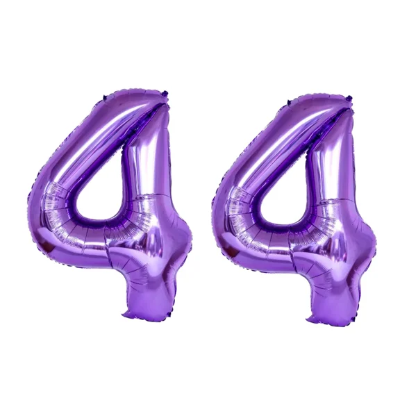 Number Forty Four Balloon Purple Number 44 Balloon 32" Large Decoration