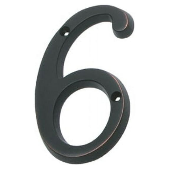 Number House 6 Sb 4in Aged Brz