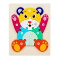 thumbnail image 1 of Number Jigsaw Puzzle Building Blocks Animal Wooden Puzzle Wooden Alphabet Puzzle Cow Tiger Bear Blocks Toys 123 Number Animal Puzzle for Preschool Learning, 1 of 8