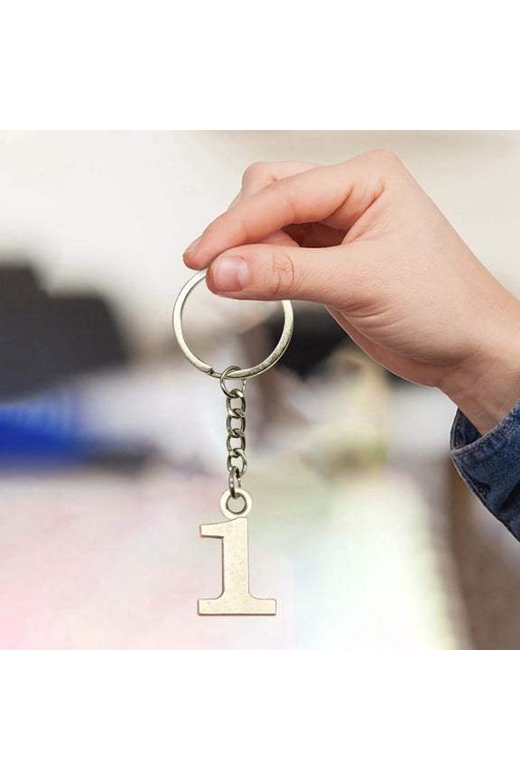 Number Keychain Pendant 0-9, Antique Metal Charm for Keys and Bags, Personalized Digit Jewelry Accessory for Gifts