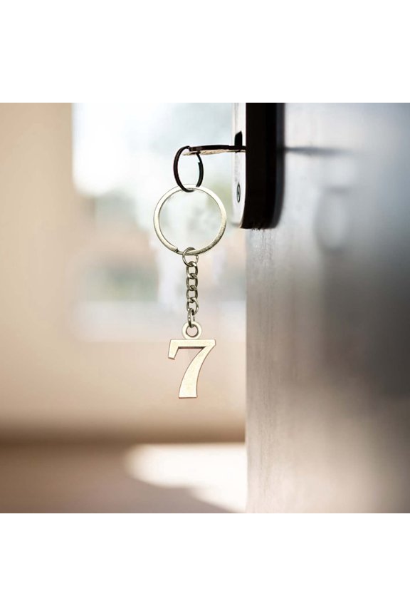 Number Keychain Pendant 0-9, Antique Metal Charm for Keys and Bags, Personalized Digit Jewelry Accessory for Gifts
