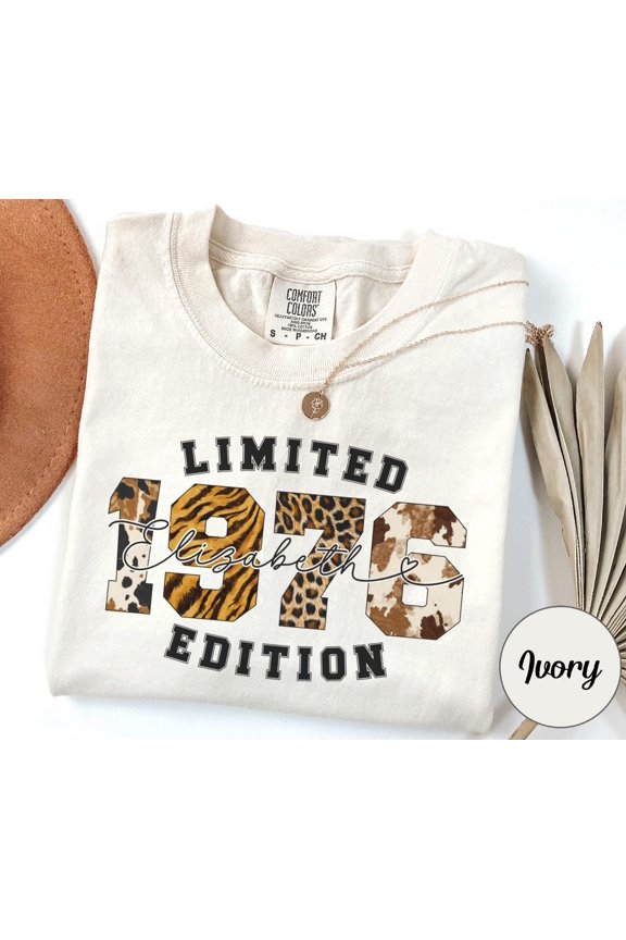 Number Leopard Pattern TShirt Customized 50th Birthday Gift Limited Edition Tees Personali