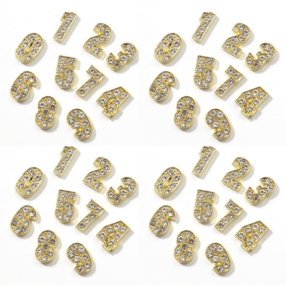 Number Nail CharmsNumber Charms Alloy Nail Rhinestones Nail GemsFor Women Nail Diy Art