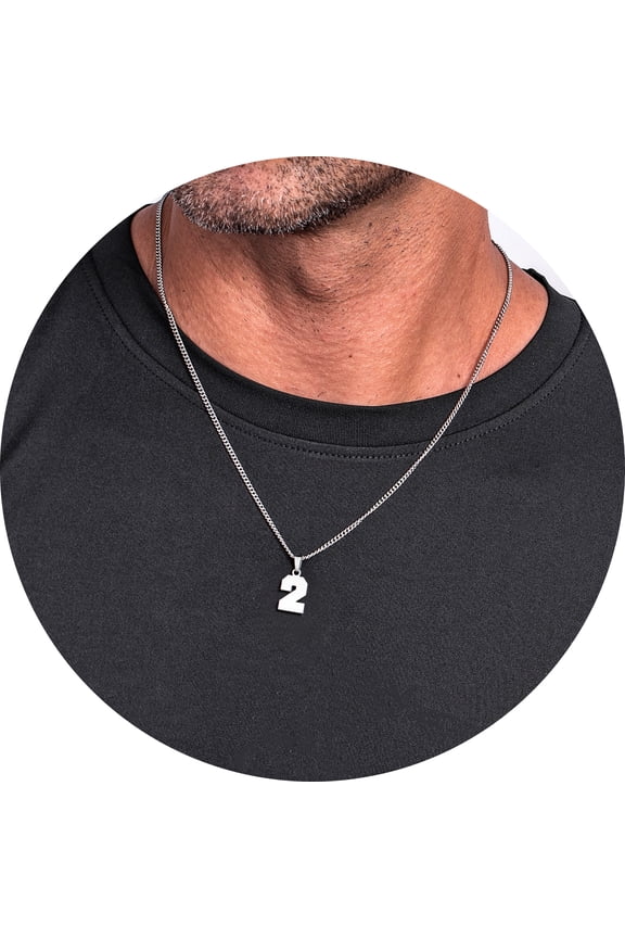 Number Necklace Pendant for Men and Women, Personalized Number Jewelry with Symbolic Meaning, Sports Jersey Style Number Pendant for Daily Wear and Special Moments