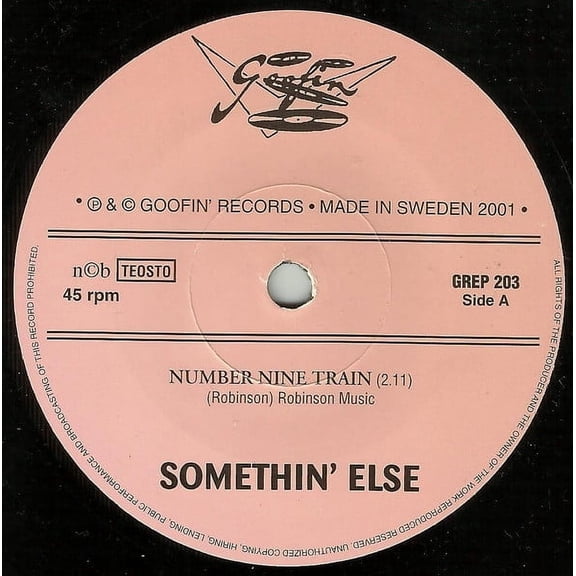 Somethin' Else Number Nine Train (Vinyl Record) 7" Single