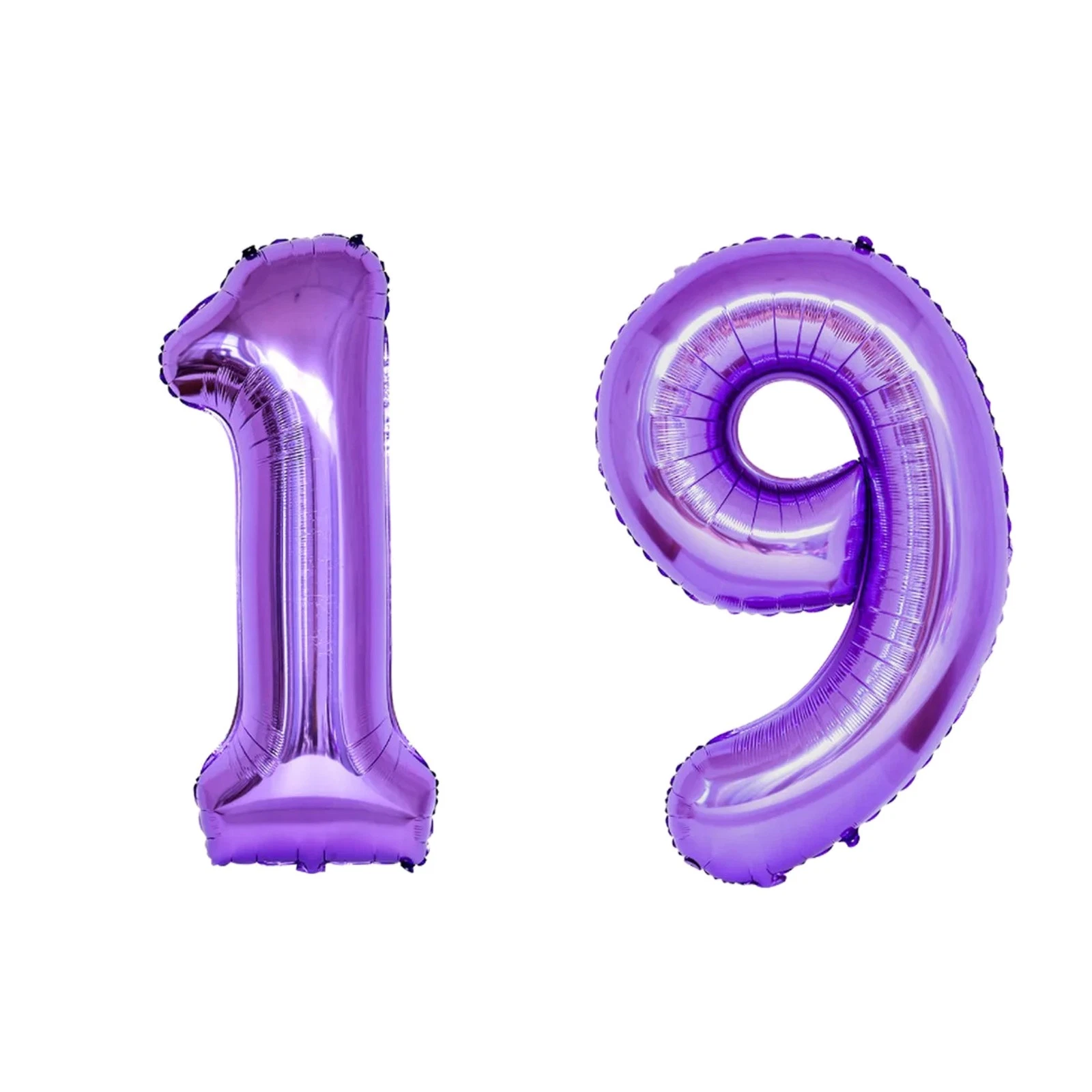 Number Nineteen Balloon Purple Number 19 Balloon 32" Large Celebration