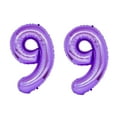 thumbnail image 1 of Number Ninety Nine Balloon Purple Number 99 Balloon 32" Large Celebration Decoration, 1 of 3