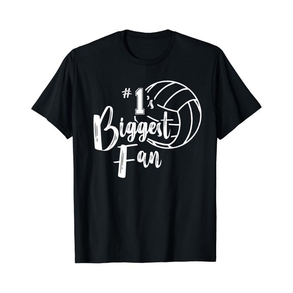 Number One 1 Biggest Fan Shirt Volleyball Mom Volleyball Dad T-Shirt