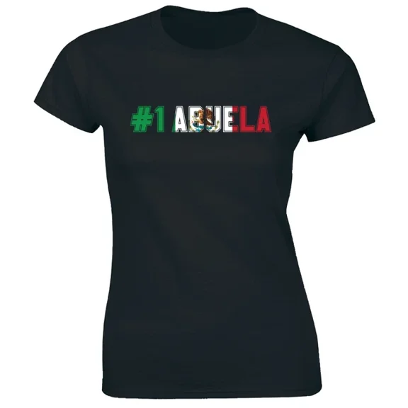 Number One Abuela Mexican Grandma Graphic Gift Design Style Women T-Shirt