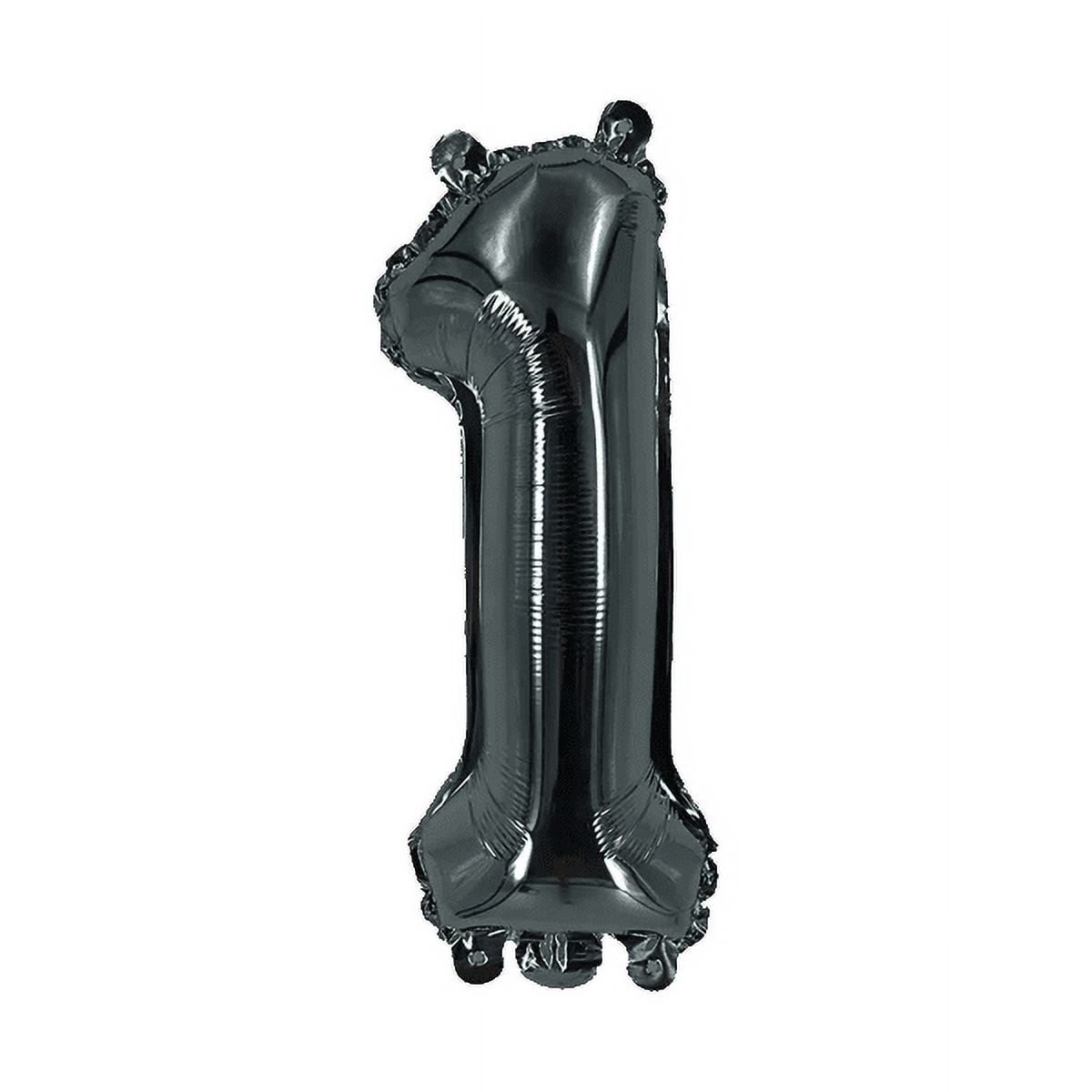 Number One Balloon Black Number 1 Balloon 32" Foil Mylar Black Number