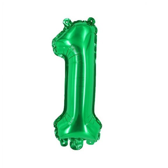 Number One Balloon Green Number 1 Balloon 32" Foil Mylar Green Number Balloon