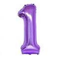 thumbnail image 1 of Number One Balloon Purple Number 1 Balloon 32" Large Birthday Balloon, 1 of 3