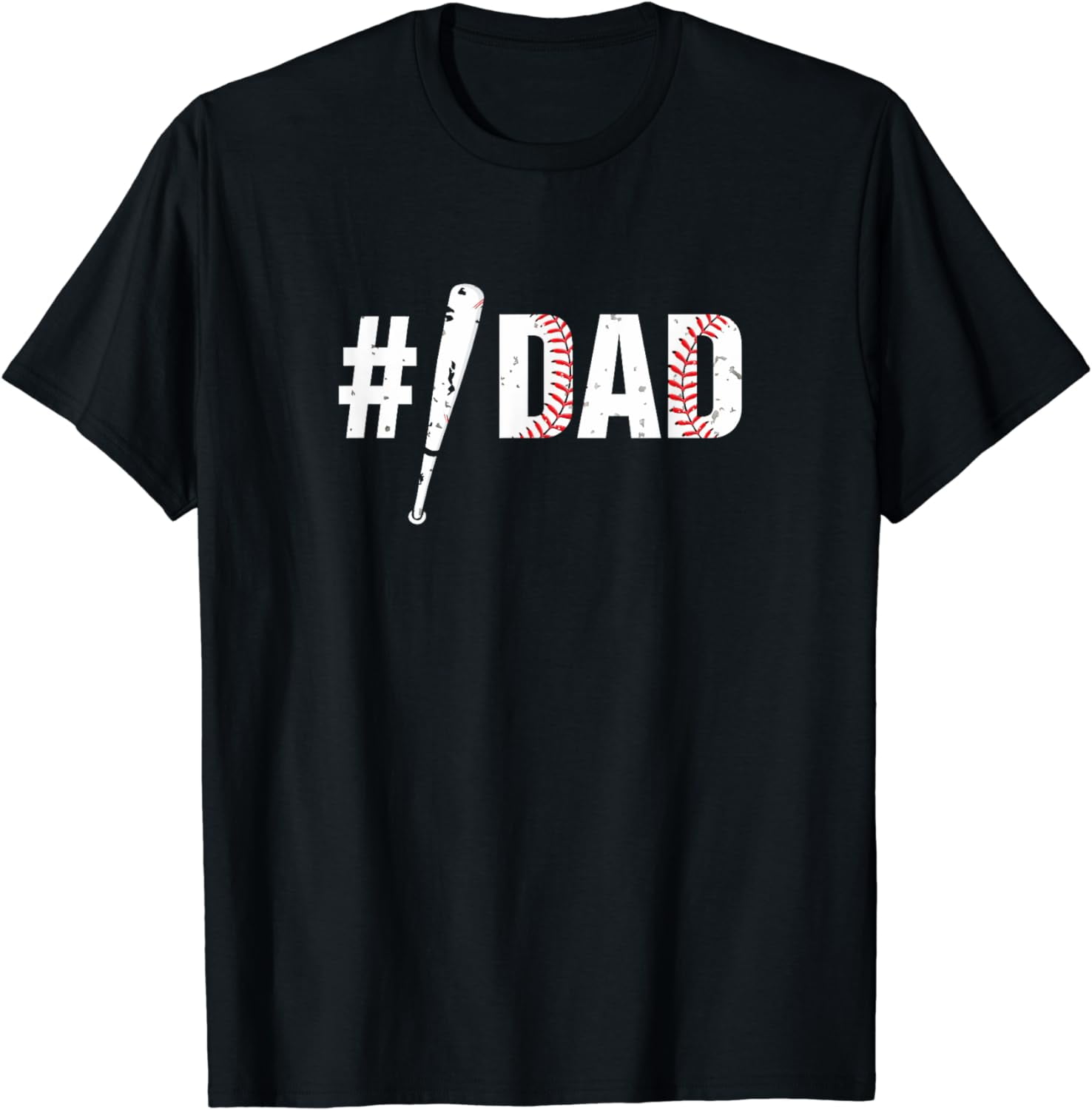 Number One Baseball Dad Happy Father's Day Sport Fan TShirt