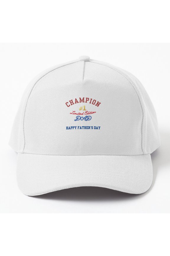 Number One Champion Dad Baseball Cap, Father's Day Family Recognition Design, Classic Hat