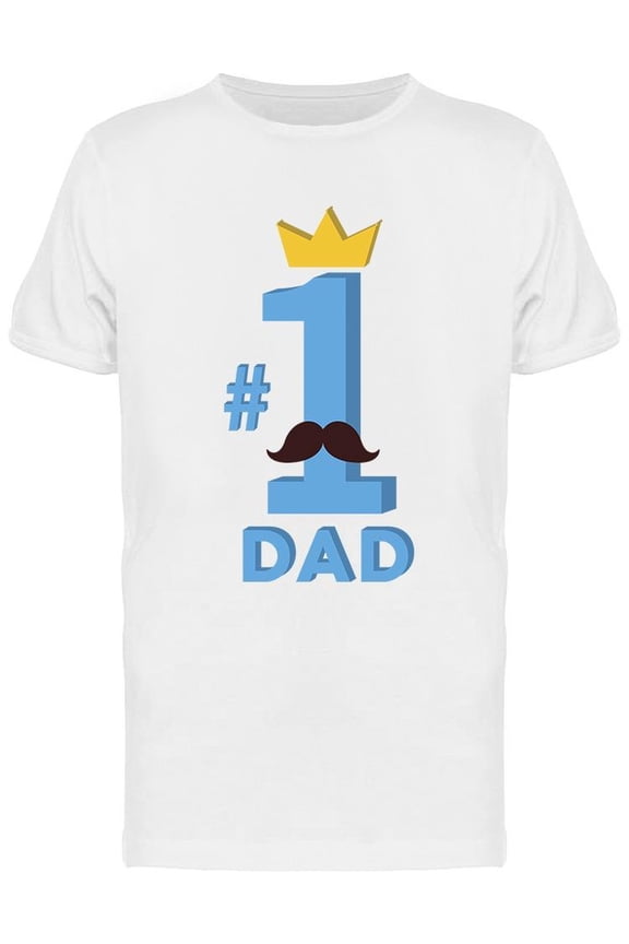 Number One Dad Design T-Shirt Men -Image by Shutterstock, Male Medium