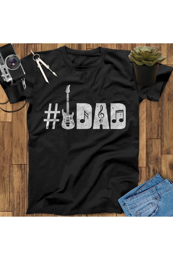 Number One Dad Guitar Shirt, Guitar Print, Guitar Art, Guitar Gifts, Father's Day Gift, Gift For Men