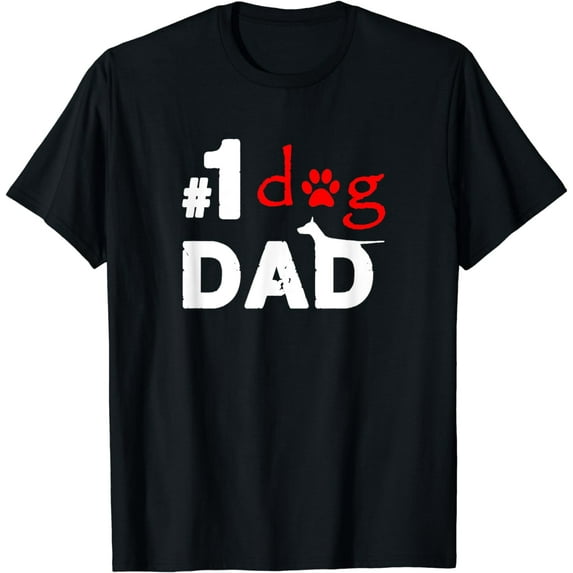 Number One Dog Dad Funny Father's Day T-Shirt
