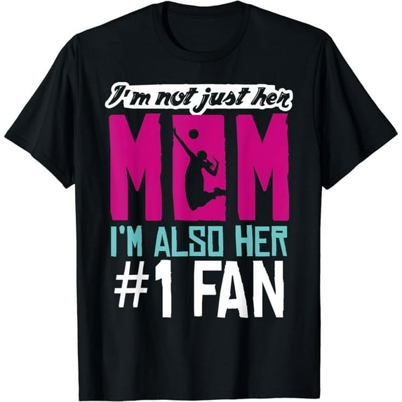 Number One Fan Volleyball Mom Gift Design Idea design T-Shirt
