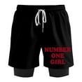 thumbnail image 1 of Number One Girl Fake Two Shorts 2024 Kpop SweatShorts Hip Hop Style Basketball Shorts, 1 of 2