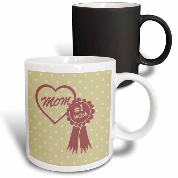 3drose, Number One Mom - Mothers Day Inspirations, 11oz Magic Transforming Mug