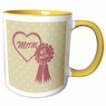 thumbnail image 1 of 3drose, Number One Mom - Mothers Day Inspirations, 15oz Two-tone Yellow Mug, 1 of 6