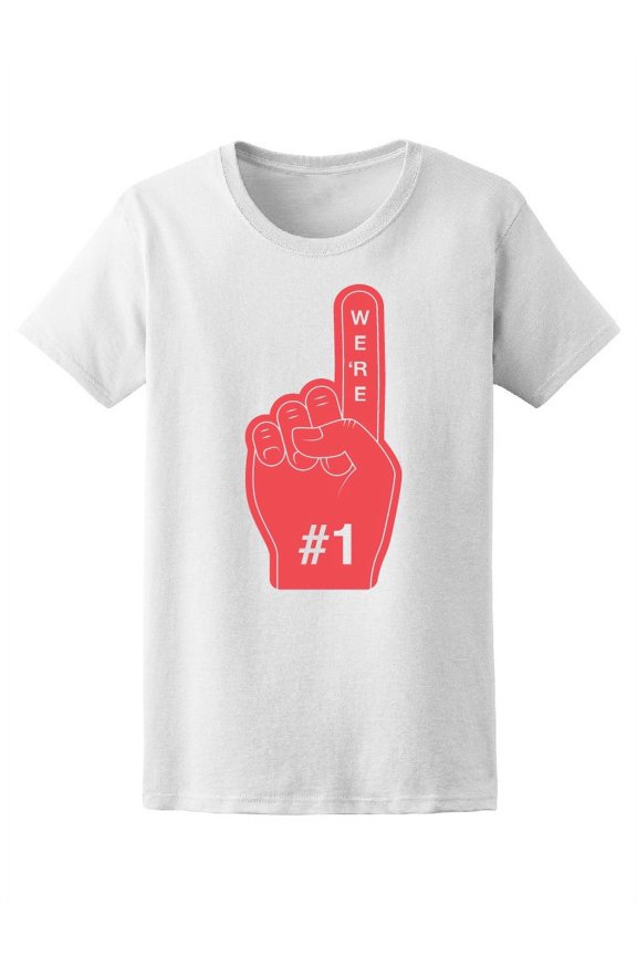 Number One Red Hand T-Shirt Men -Image by Shutterstock, Male 3X-Large