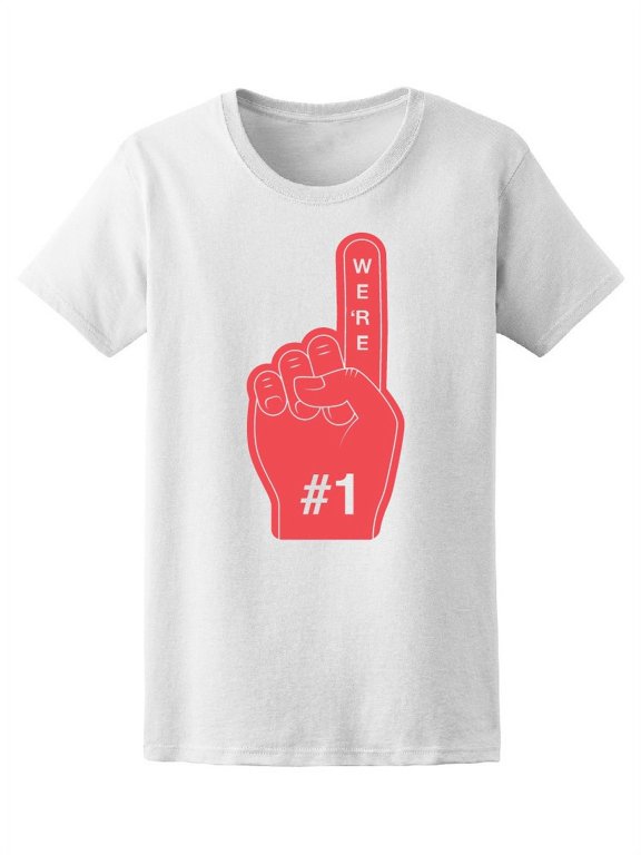 Number One Red Hand T-Shirt Men -Image by Shutterstock, Male 3X-Large